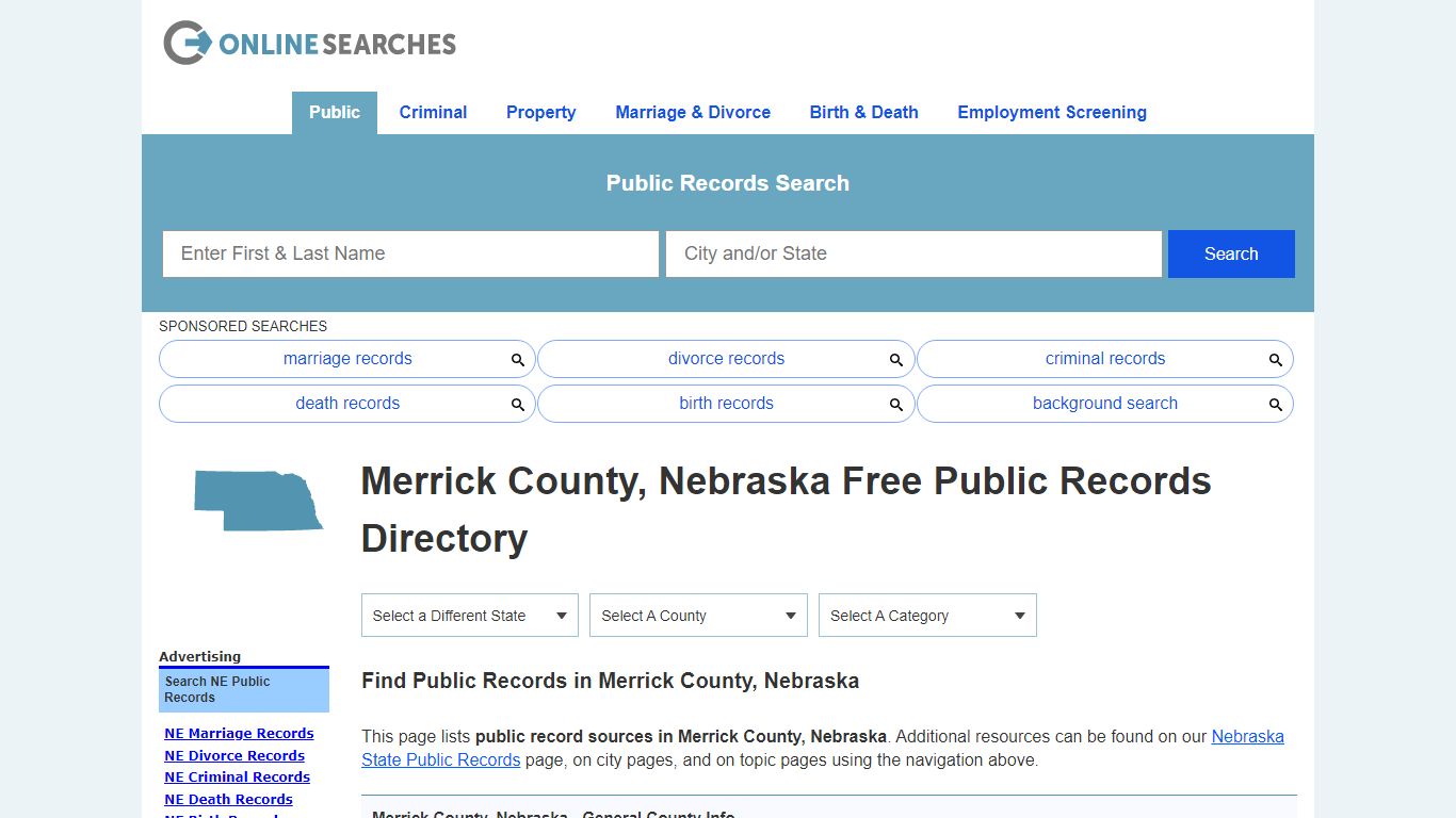 Merrick County, Nebraska Public Records Directory
